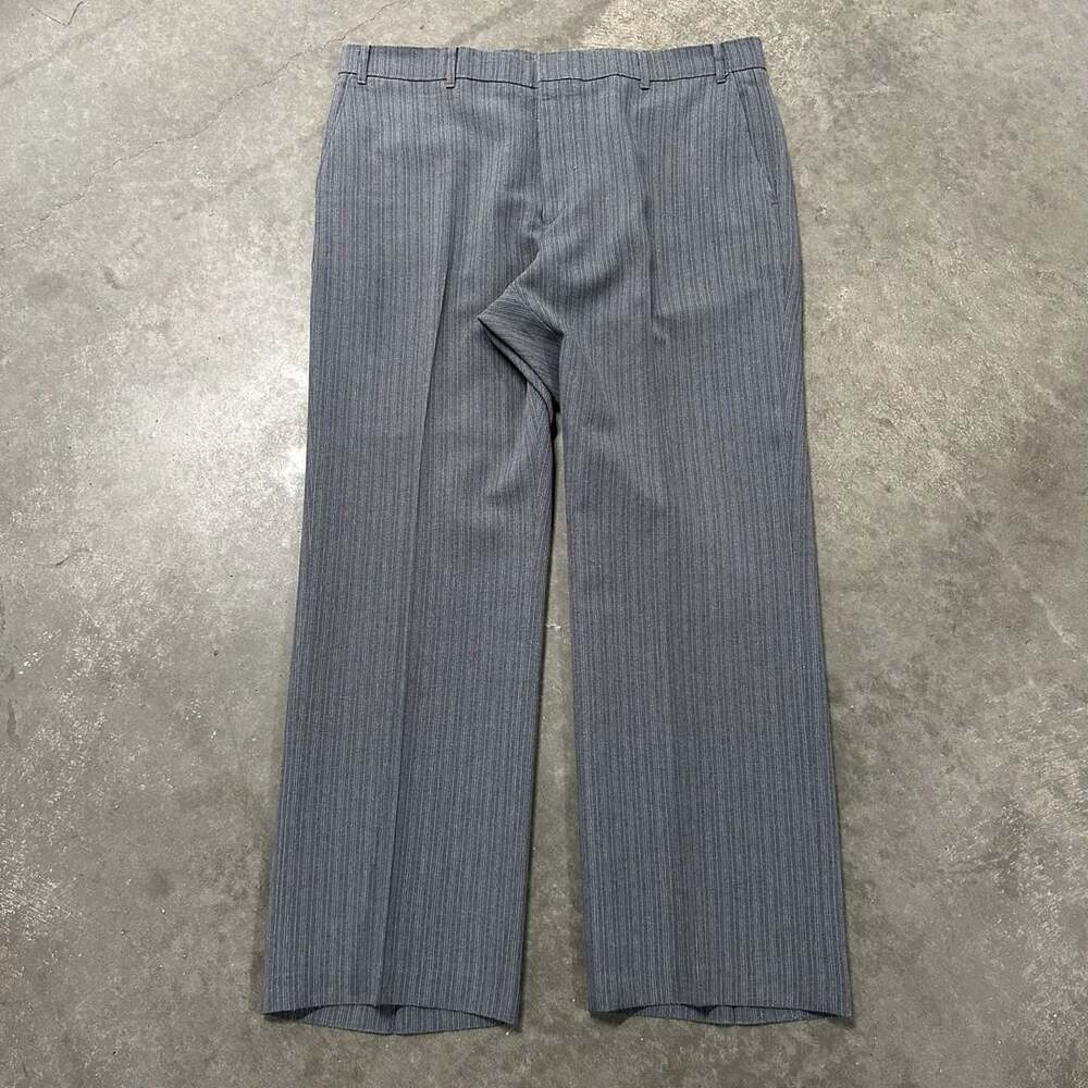 Vintage Levi’s Action Slacks Pinstripe Dress Pants Talon 38x30 70s 80s